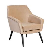 SESSEL Kachka Bezug Samtvelour Buche schwarz / sand - Sandfarben/Buche Kolonial, Kunststoff (71/81/67cm) - 58aufmkessel