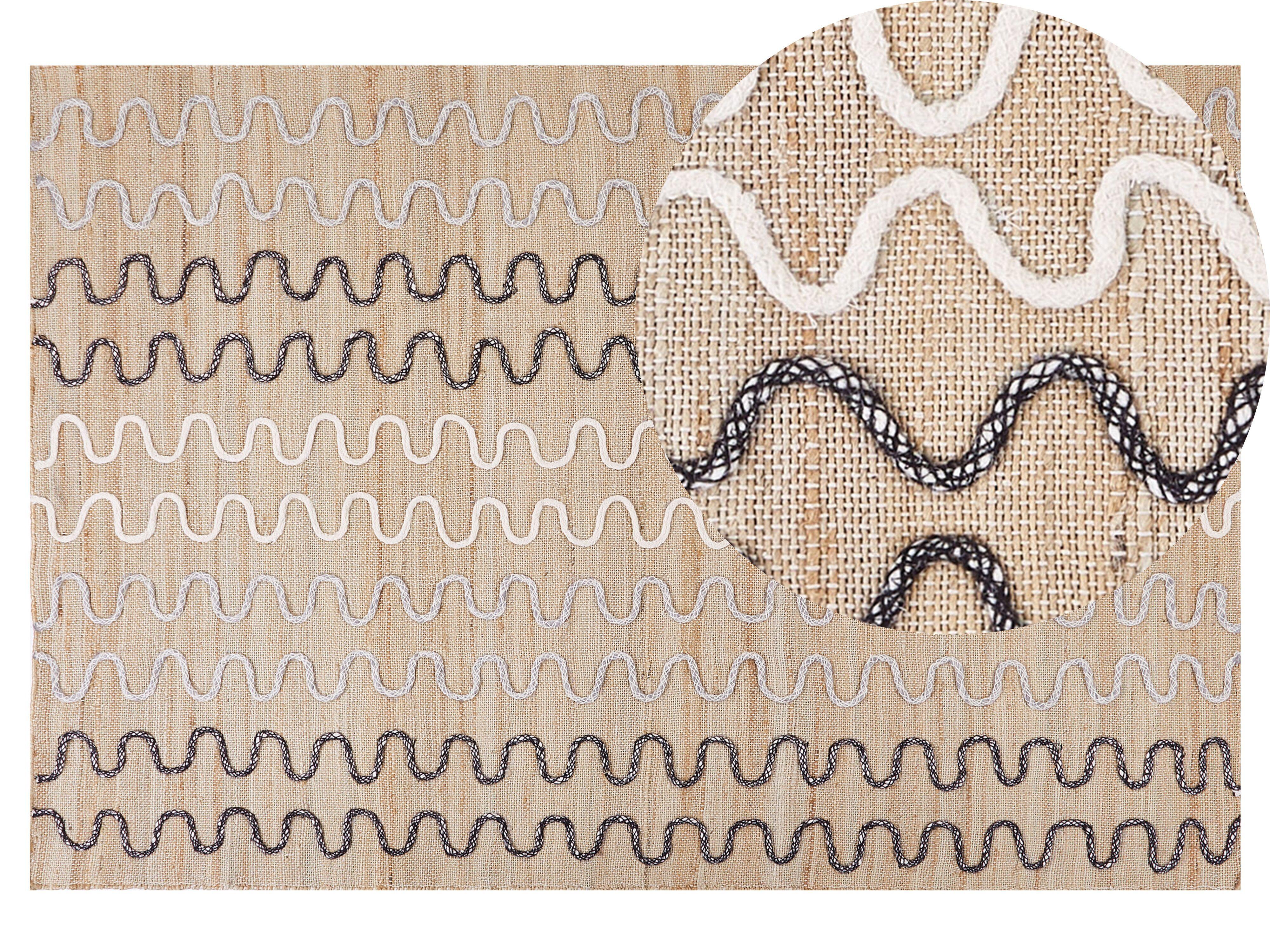 KURZFLOR-TEPPICH Sogut 200/140 cm - Beige, Naturmaterialien (140/200cm) - Beliani