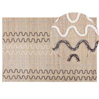 KURZFLOR-TEPPICH Sogut 200/140 cm - Beige, Naturmaterialien (140/200cm) - Beliani