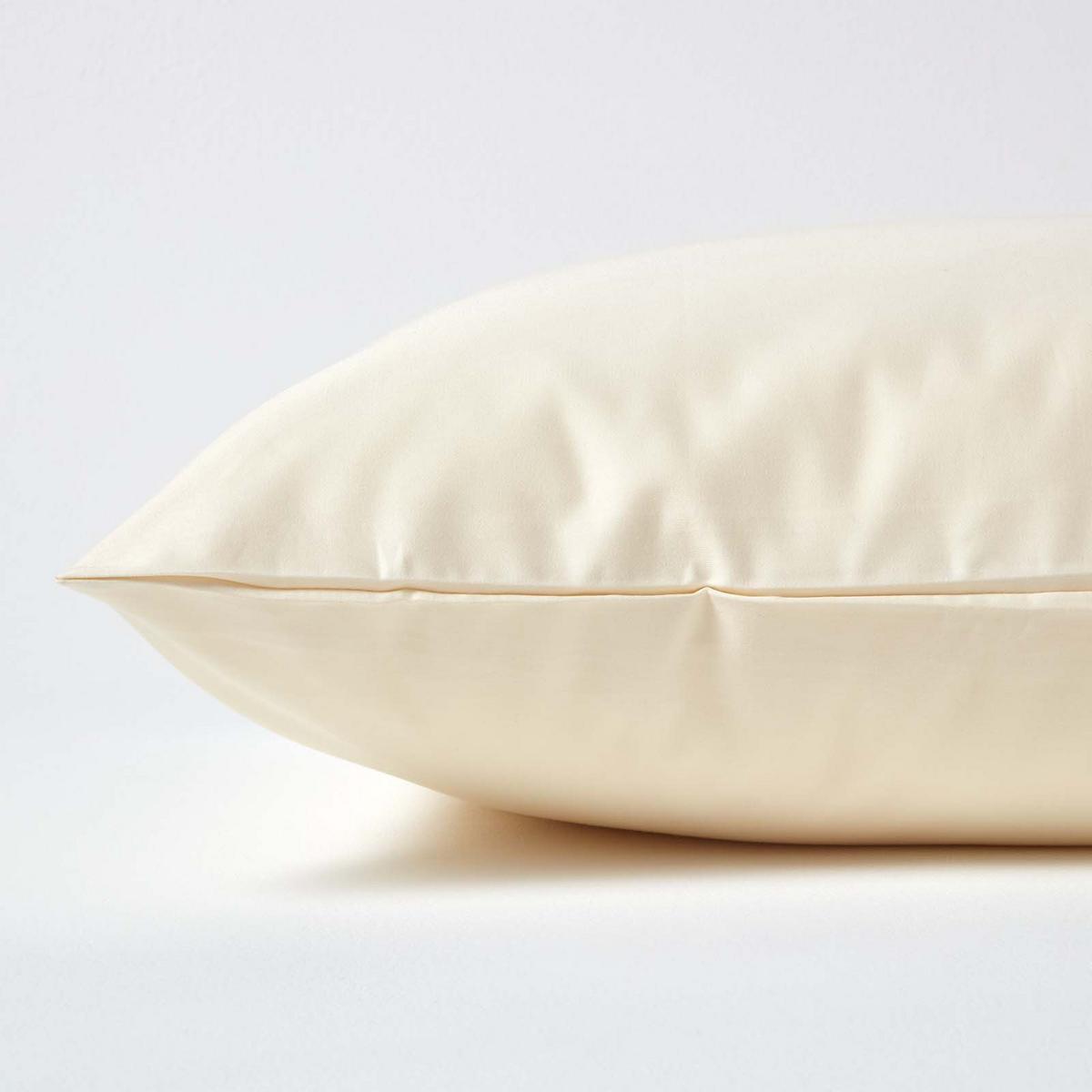 KISSENBEZUG Premium, Ägyptische Baumwolle, Fadendichte 1000 - Creme, Textil (60/60cm) - Homescapes