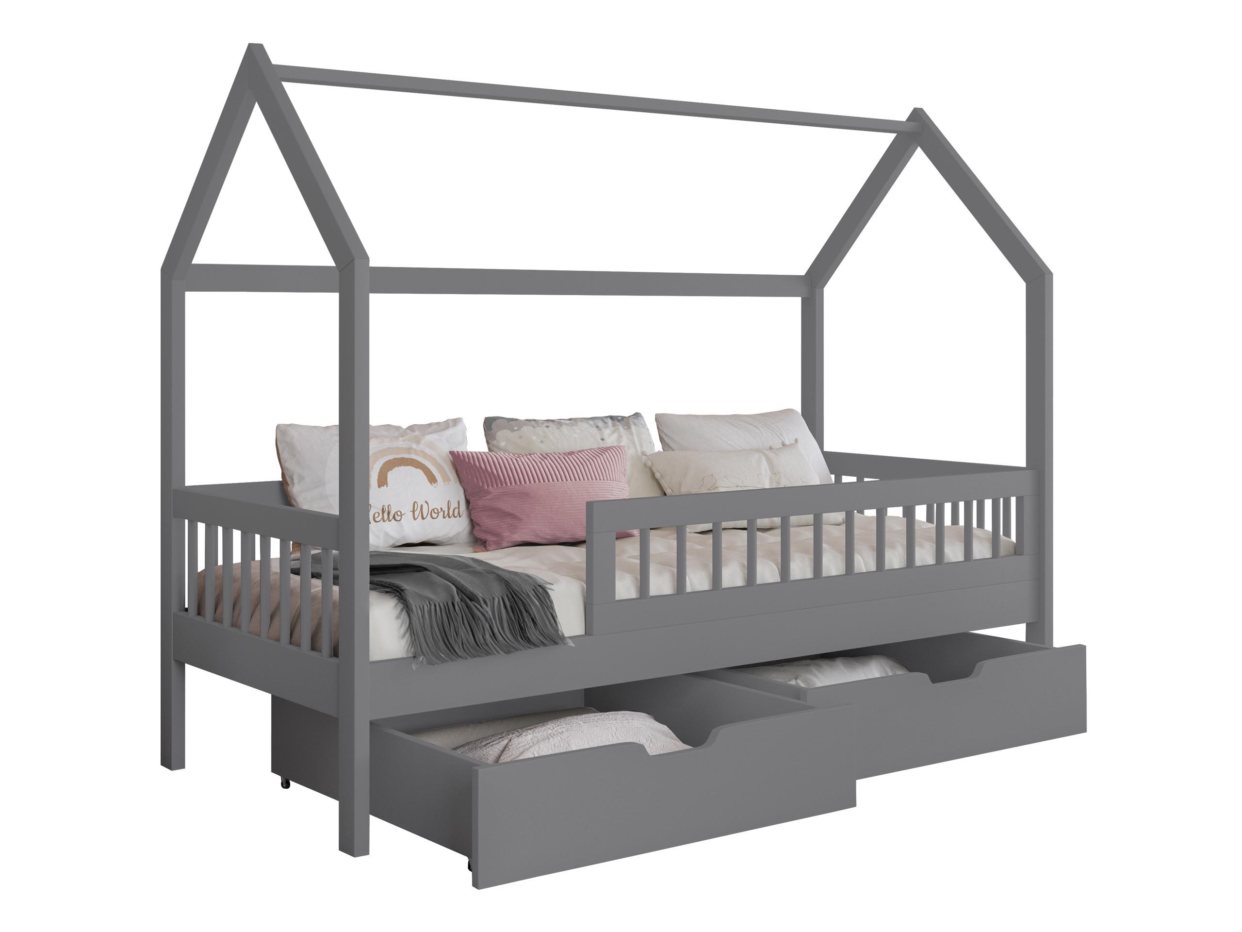HAUSBETT Gaja 90 - Grau, Holz (90/200cm) - MIRJAN24