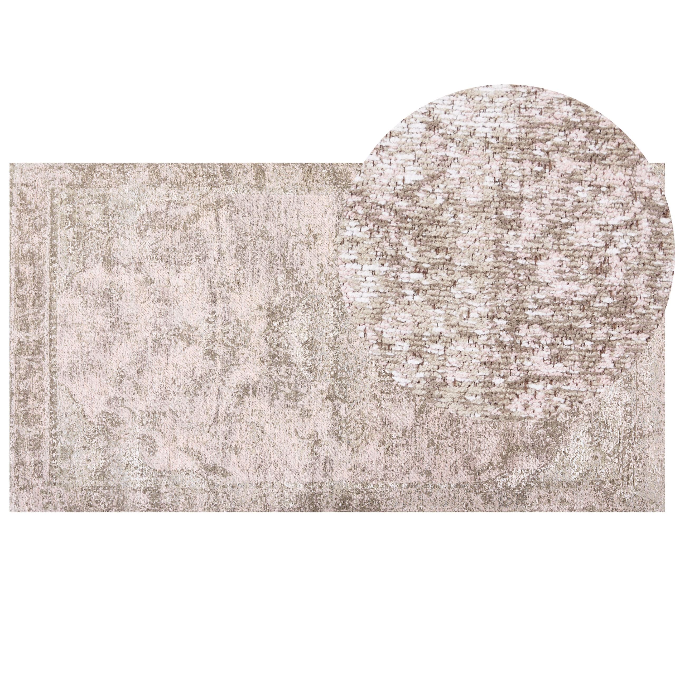 KURZFLOR-TEPPICH Matarim 150/80 cm - Pink, Textil (80/150cm) - Beliani
