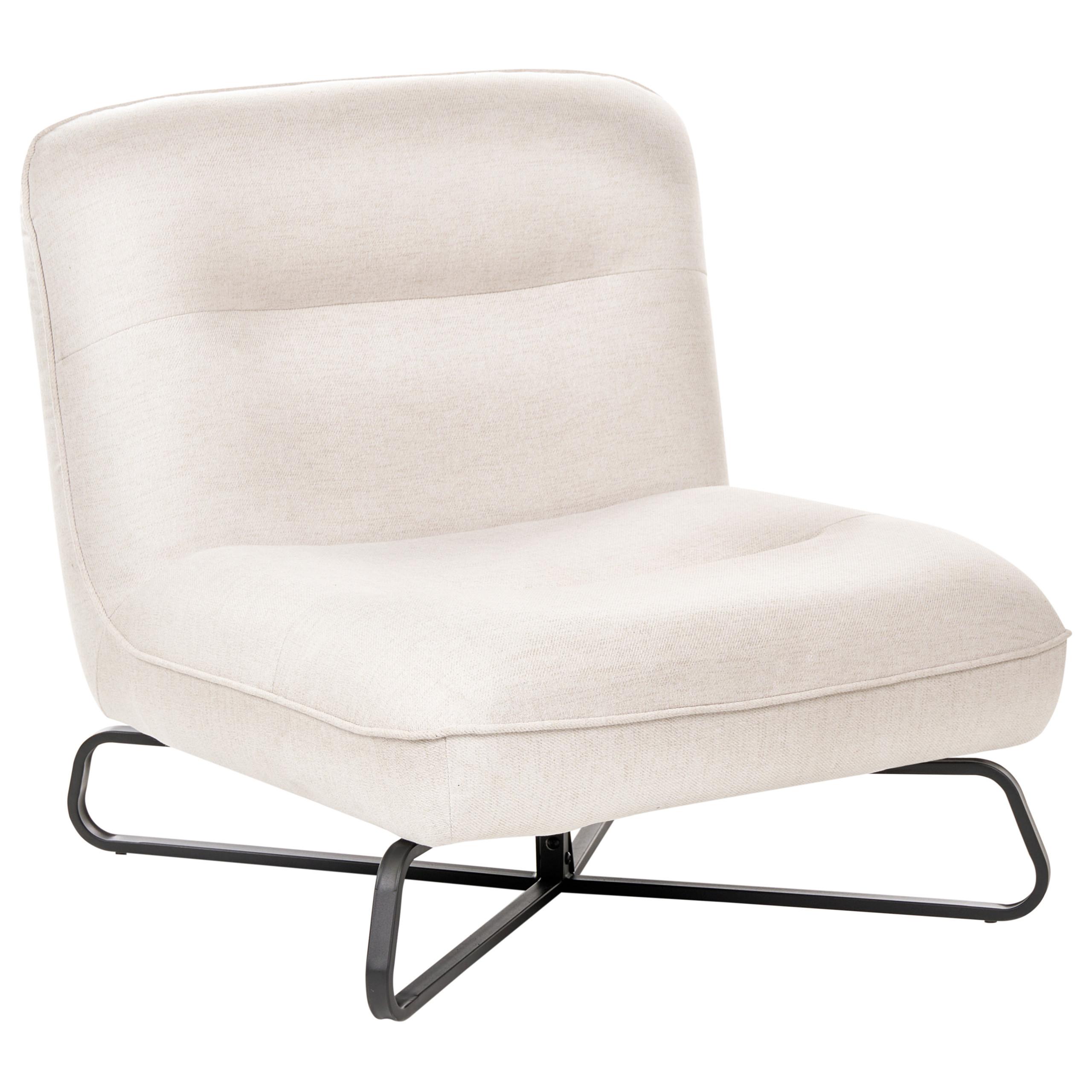 SESSEL Stoff Cremeweiß Lindal - Weiß, Textil (85/85/83cm) - Beliani