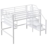 HOCHBETT Weiß 255/145/160 cm - Weiß, Metall - Urban Meuble