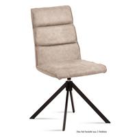 ESSZIMMERSTUHL drehbar (2er-Set) Deedea 47x92x60 Schwarz/Natur - Schwarz/Naturfarben, Kunststoff (60/92/47cm) - 58aufmkessel