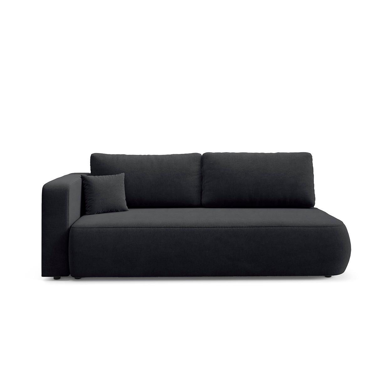 SOFA Antonio 3 Sitzplätze Schwarz - Schwarz, Holz (228/82/106cm) - Petits-meubles