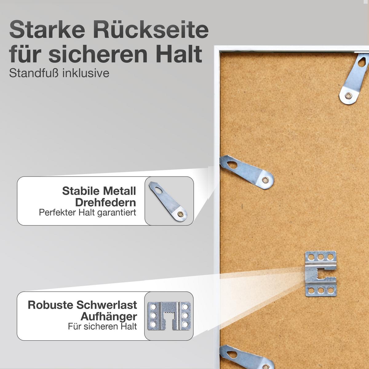 ALUMINIUM BILDERRAHMEN DIN A2 - Schwarz, Metall (42/59.4/1.6cm) - K-Möbel