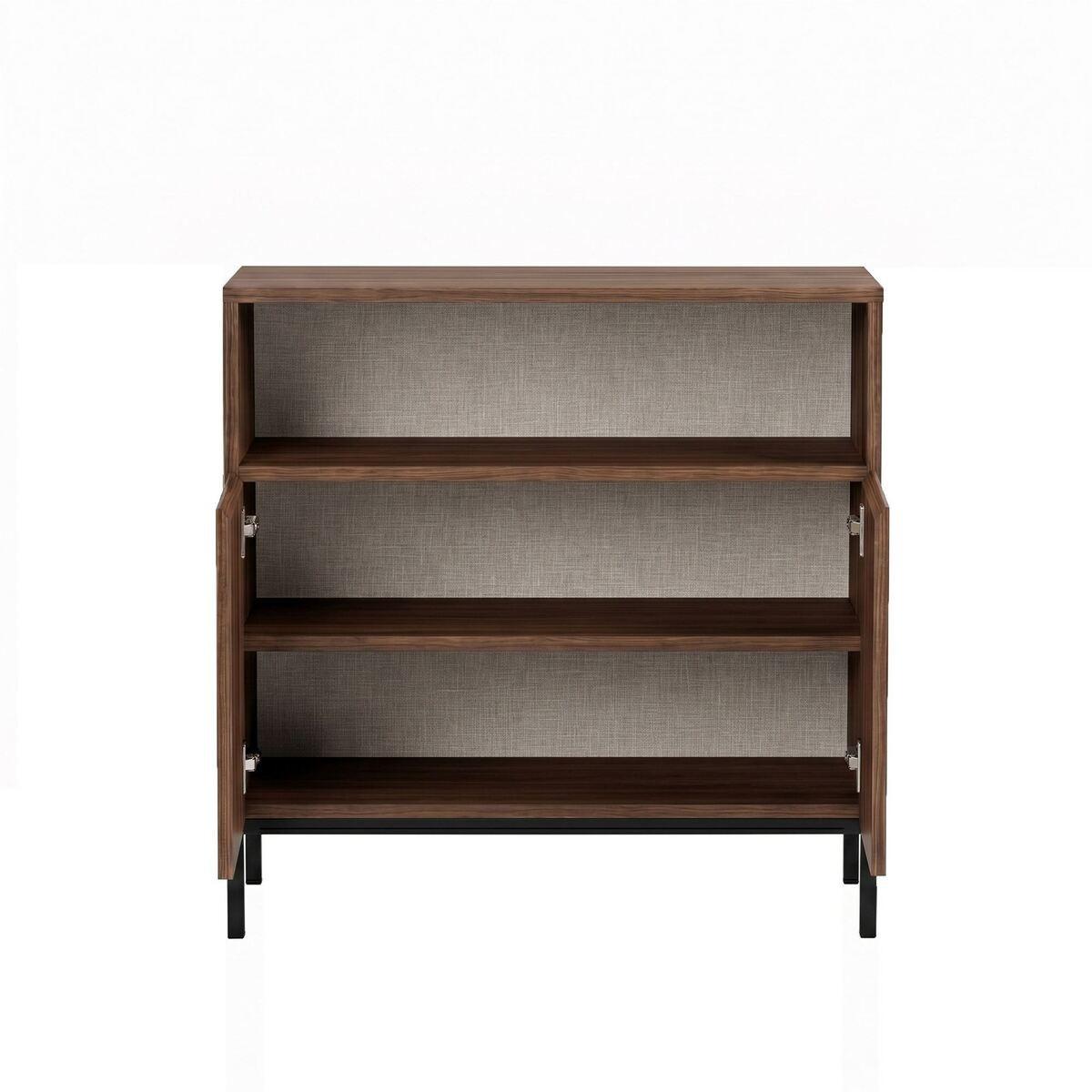 SIDEBOARD 2 Türen Fach Kaschmir- und Holzdekor 40/80/80 cm - Naturfarben, Holzwerkstoff (40/80/44cm) - Calicosy