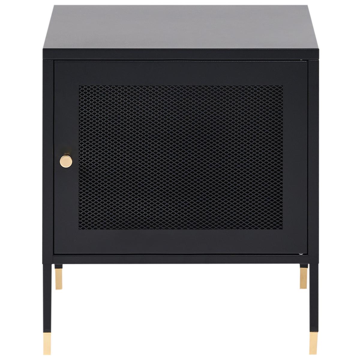 NACHTTISCH Schwarz/Gold Ossett - Goldfarben/Schwarz, Metall (45/50/35cm) - Beliani