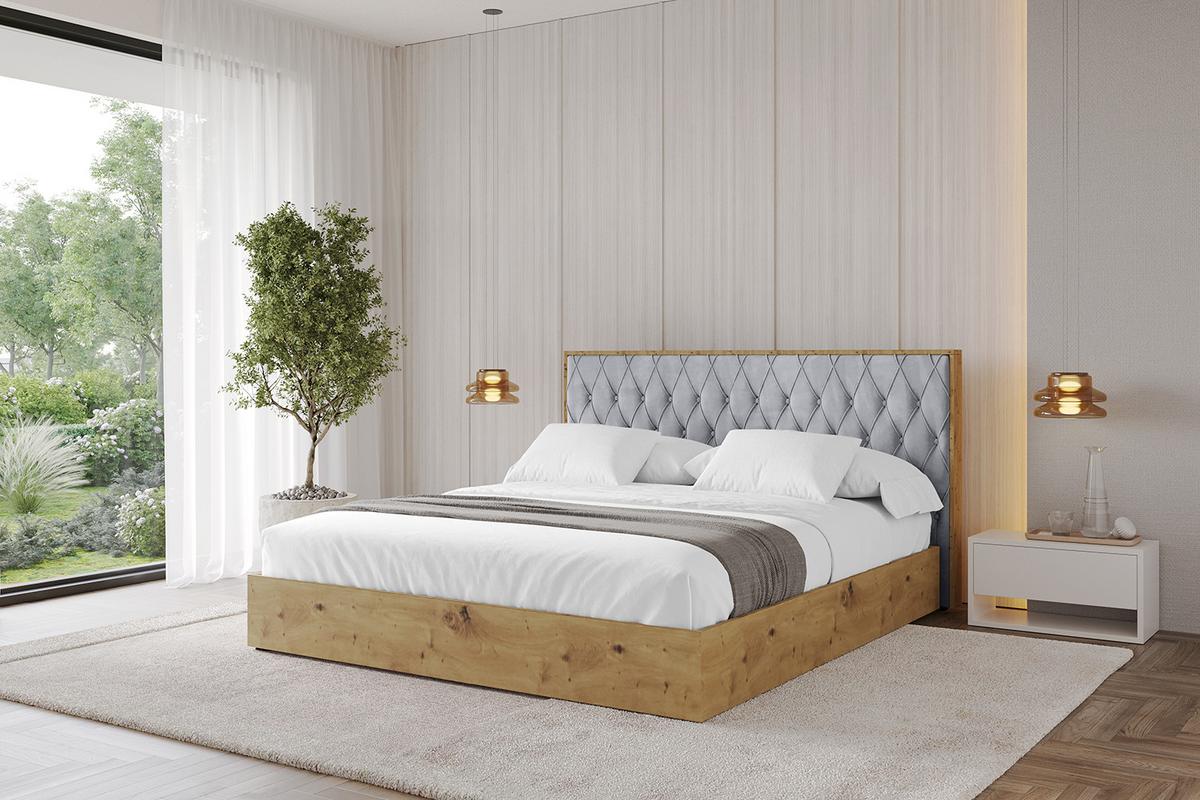 POLSTERBETT mit Bettkasten und Lattenrost, Boxbett ohne Matratze - ENZO5 180x200 Hellgrau - Hellgrau, Holzwerkstoff/Textil (180/200cm) - ALTDECOR