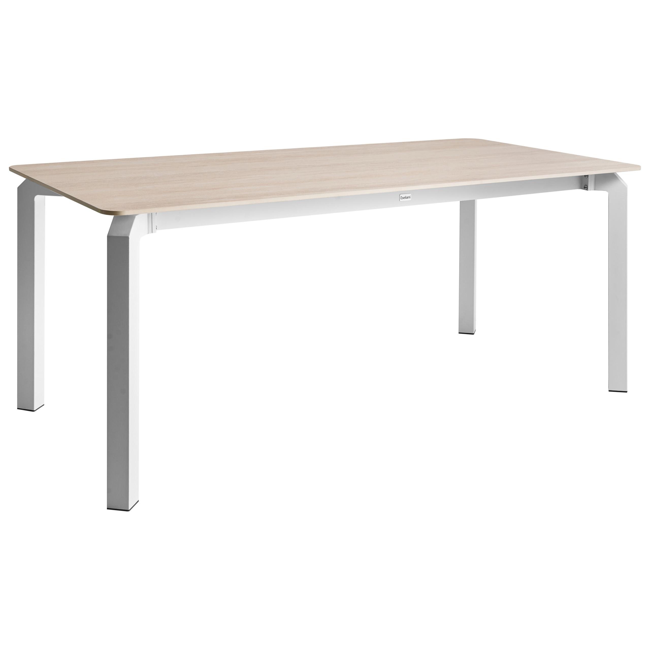 GARTENTISCH 180/90 cm Stein Travertinoptik Feletto - Beige, Stein (180/90/76cm) - Beliani