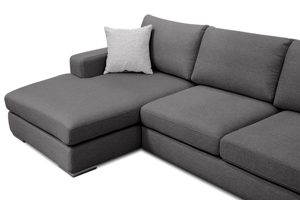 ECKSOFA OTTO 4-Sitzer, dunkelgrau - Dunkelgrau, Holzwerkstoff/Textil (159/279cm) - Wozimo