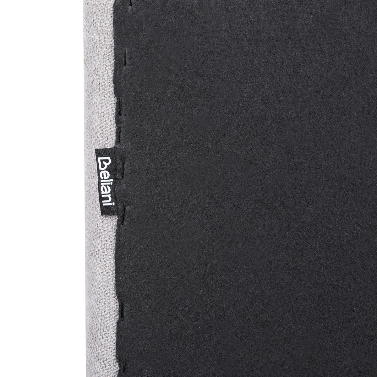 BETT mit Lattenrost 160/200 cm Hellgrau Talence - Hellgrau/Braun, Textil (160/200cm) - Beliani