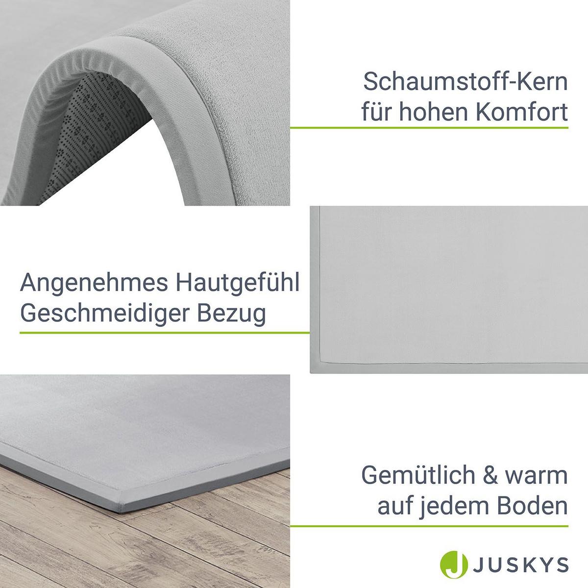 SPIELMATTE Maila grau 180 x 120 cm - Grau, Textil (120/2/180cm) - Juskys