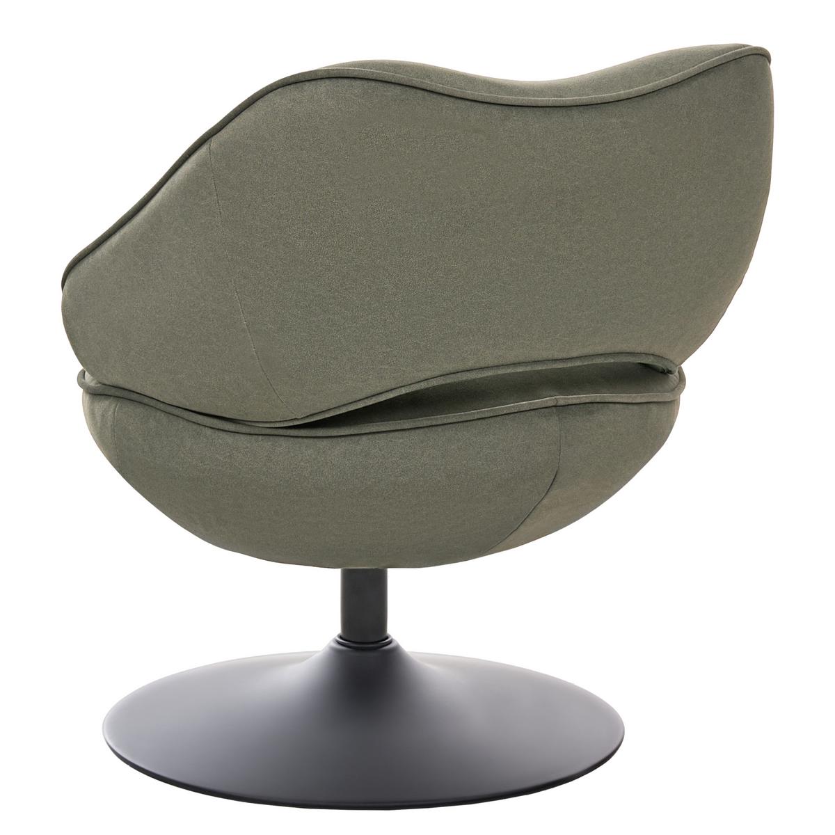 DREHSESSEL Samtstoff Dunkelgrün Sandet - Grün, Textil (66/78/55cm) - Beliani