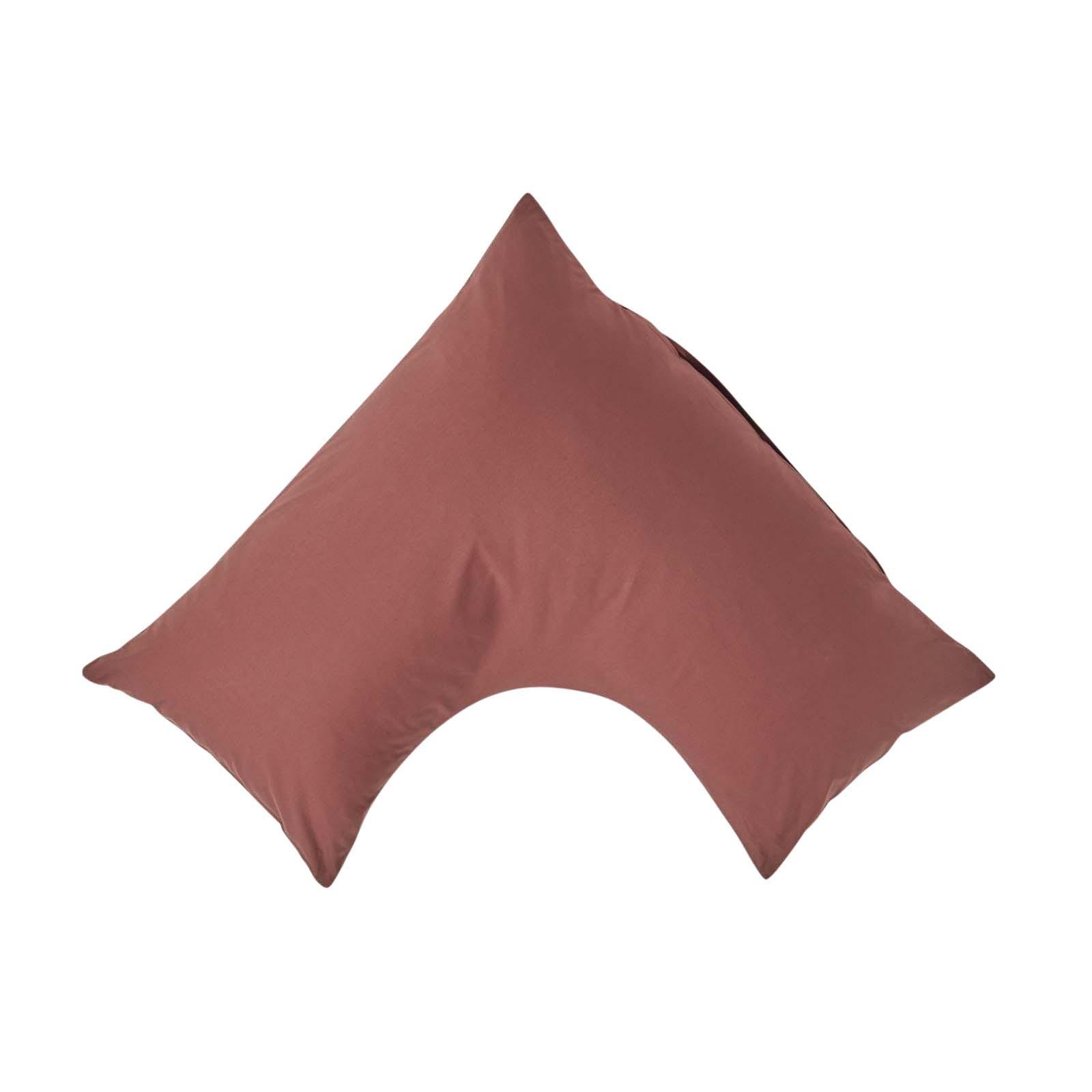 KISSENBEZUG für V-Form-Kissen, Perkal, Fadendichte 200 - Braun, Textil (38/76cm) - Homescapes