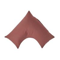 KISSENBEZUG für V-Form-Kissen, Perkal, Fadendichte 200 - Braun, Textil (38/76cm) - Homescapes