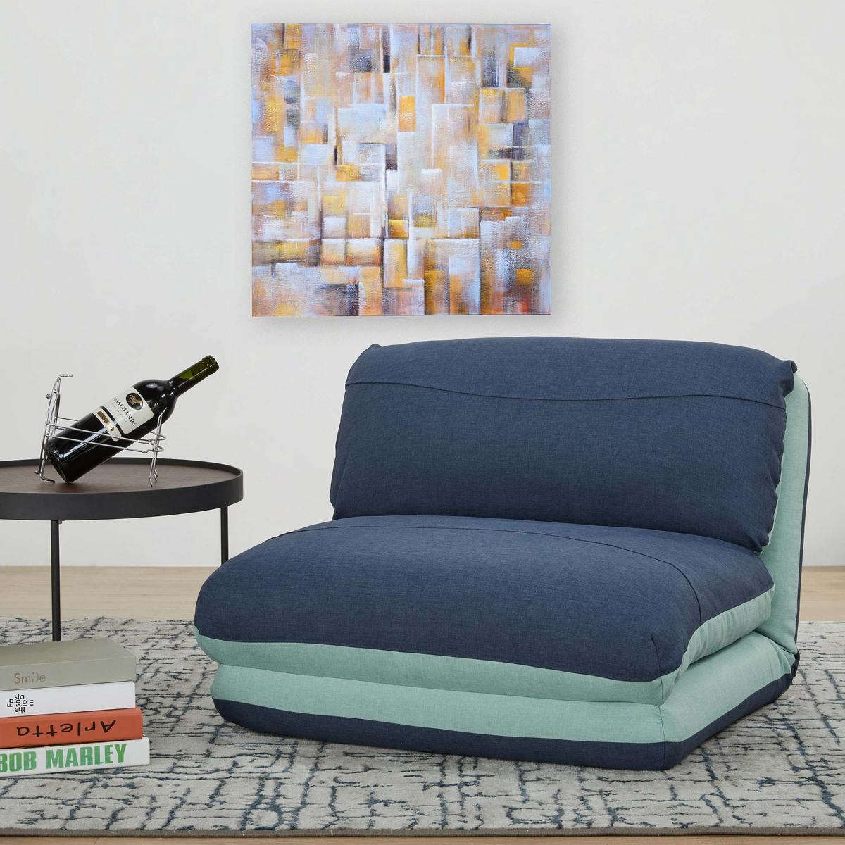 SCHLAFSESSEL Hellblau, Blau - Blau/Hellblau, Textil (75/60/75cm) - MCW