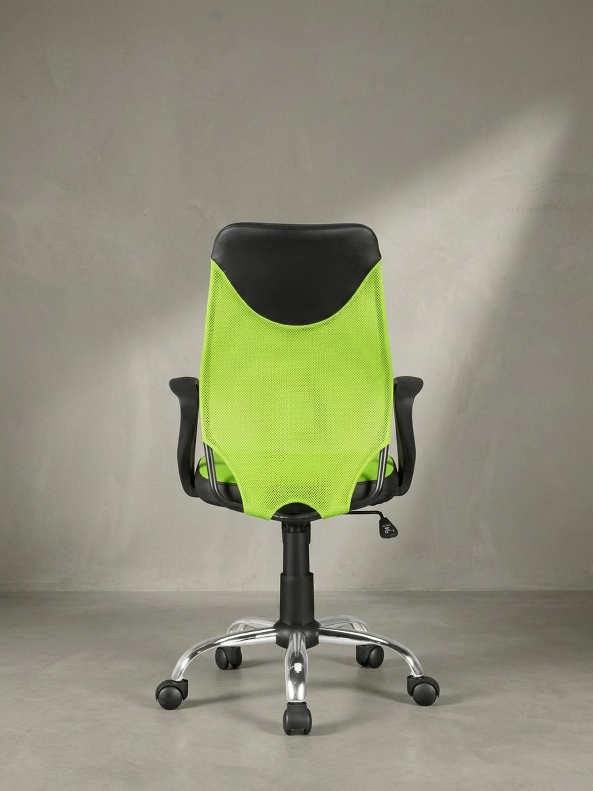 JUGENDDREHSTUHL Nylon Ergonomisch Höhenverstellbar DAVOS, Grün 60x60x101 cm - Silberfarben/Schwarz, Textil/Metall (60/101/60cm) - KADIMA DESIGN