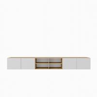 LOWBOARD VAREN 300/41/40 cm, Hängender TV-Schrank Eiche Artisan - Weiß/Eiche Artisan, Holzwerkstoff (300/41/40cm) - MASSENO