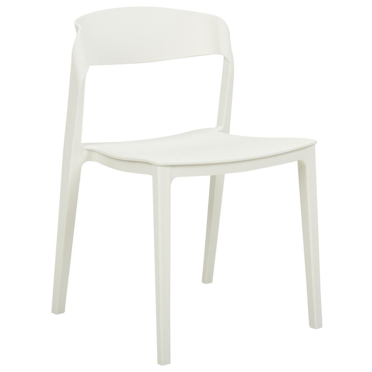 ESSZIMMERSTUHL 2er-Set Kunststoff Weiß Somers - Weiß, Kunststoff (48/77/51cm) - Beliani