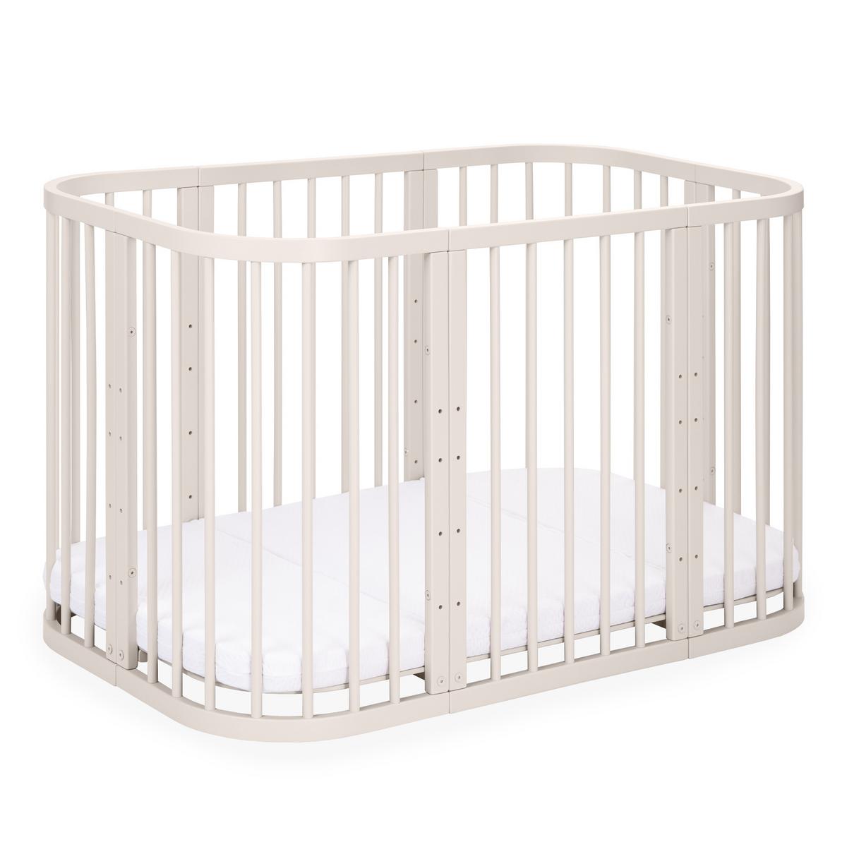 BABYBETT Kaschmir, 7in1 mit Matratze - Kaschmir, Holz/Textil (73/124cm) - waldin