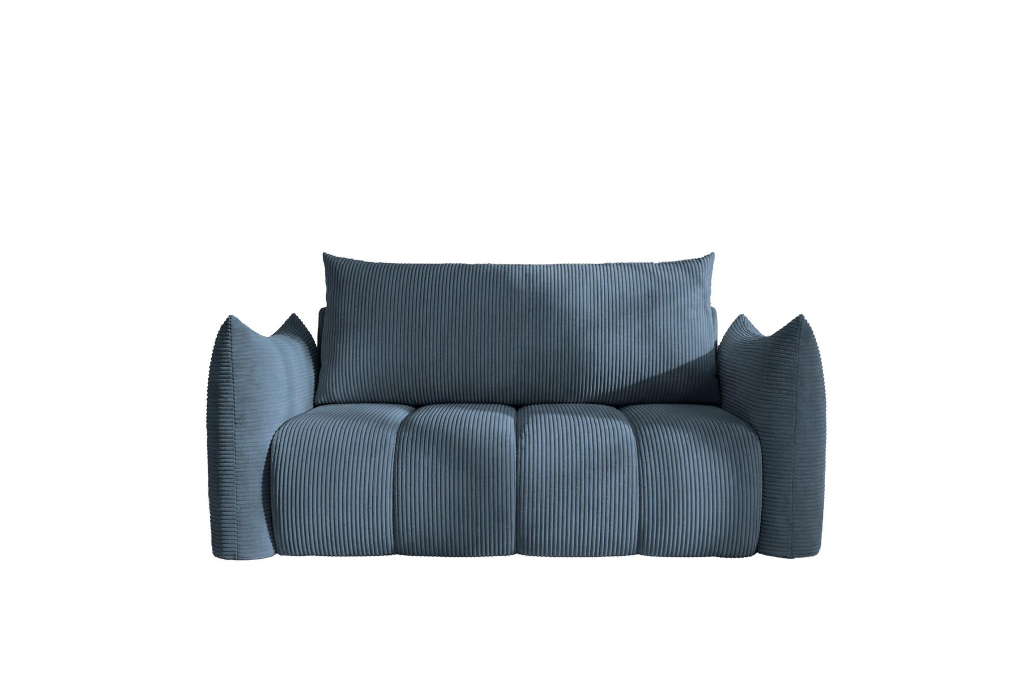 SOFA 2er-sitzer Ontario Mit Liegefunktion - Blau, Holzwerkstoff/Textil (162/86/101cm) - Fun Möbel