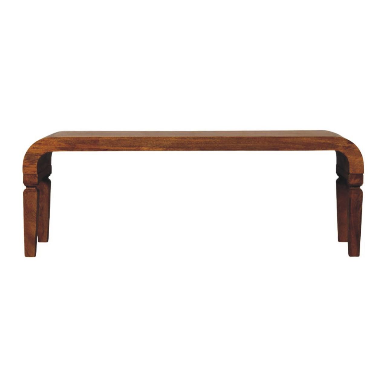 COUCHTISCH mit Amber-Eichen-Finish, abgerundete Beine, braun - Braun, Holz (35/120/43cm) - Artisan Furniture