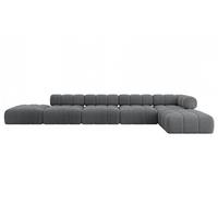 ECKSOFA modulares Sofa Kerru-L3 - 475x190x70 cm Dunkelgrau Cord - Dunkelgrau, Holzwerkstoff/Textil (475/190cm) - ALTDECOR