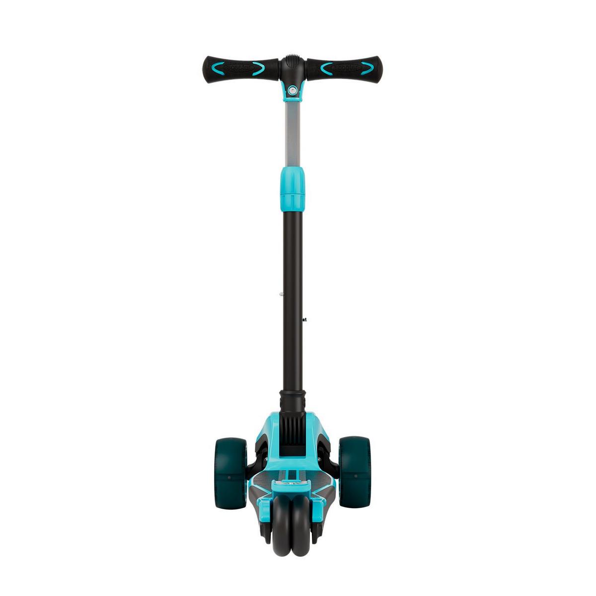 KINDERROLLER Lumox höhenverstellbarer Lenker inkl. Leuchtränder blau - Blau, Metall (28/59cm) - Juskys
