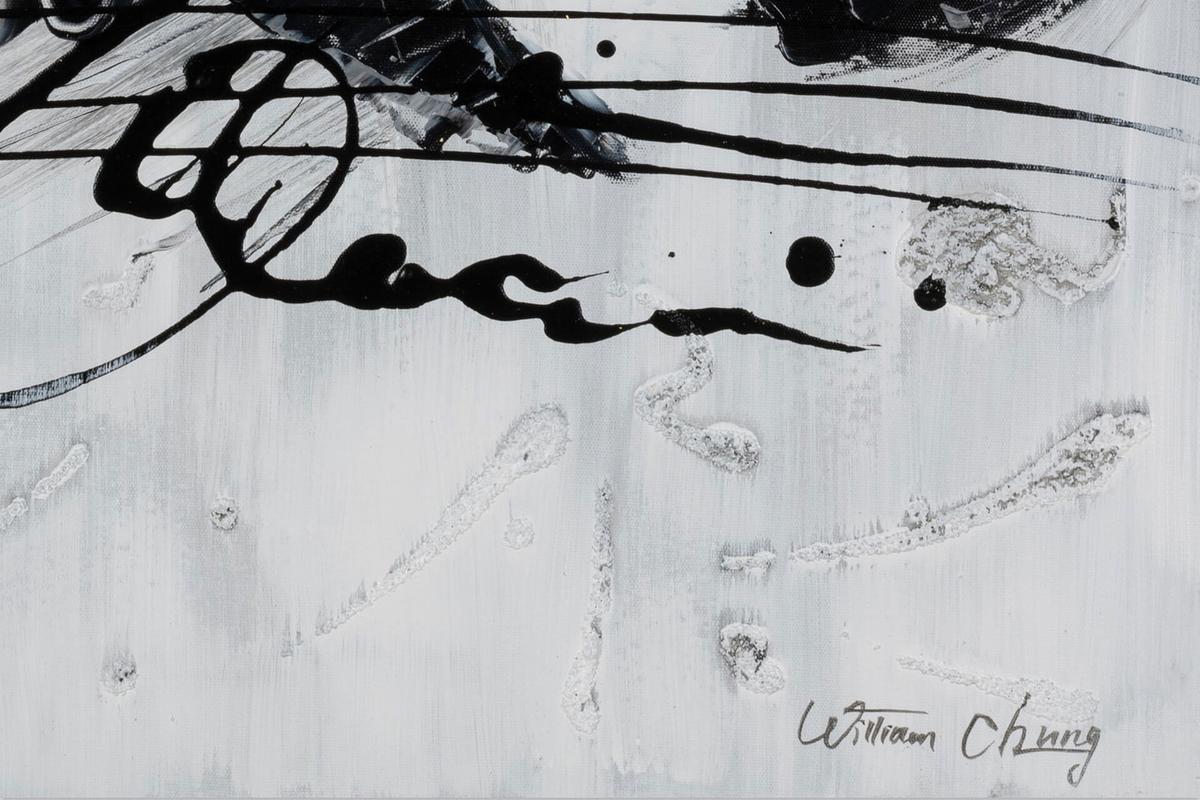 ACRYLBILD HANDGEMALT 60/90 cm - Schwarz, Holz/Textil (60/90cm) - KUNSTLOFT