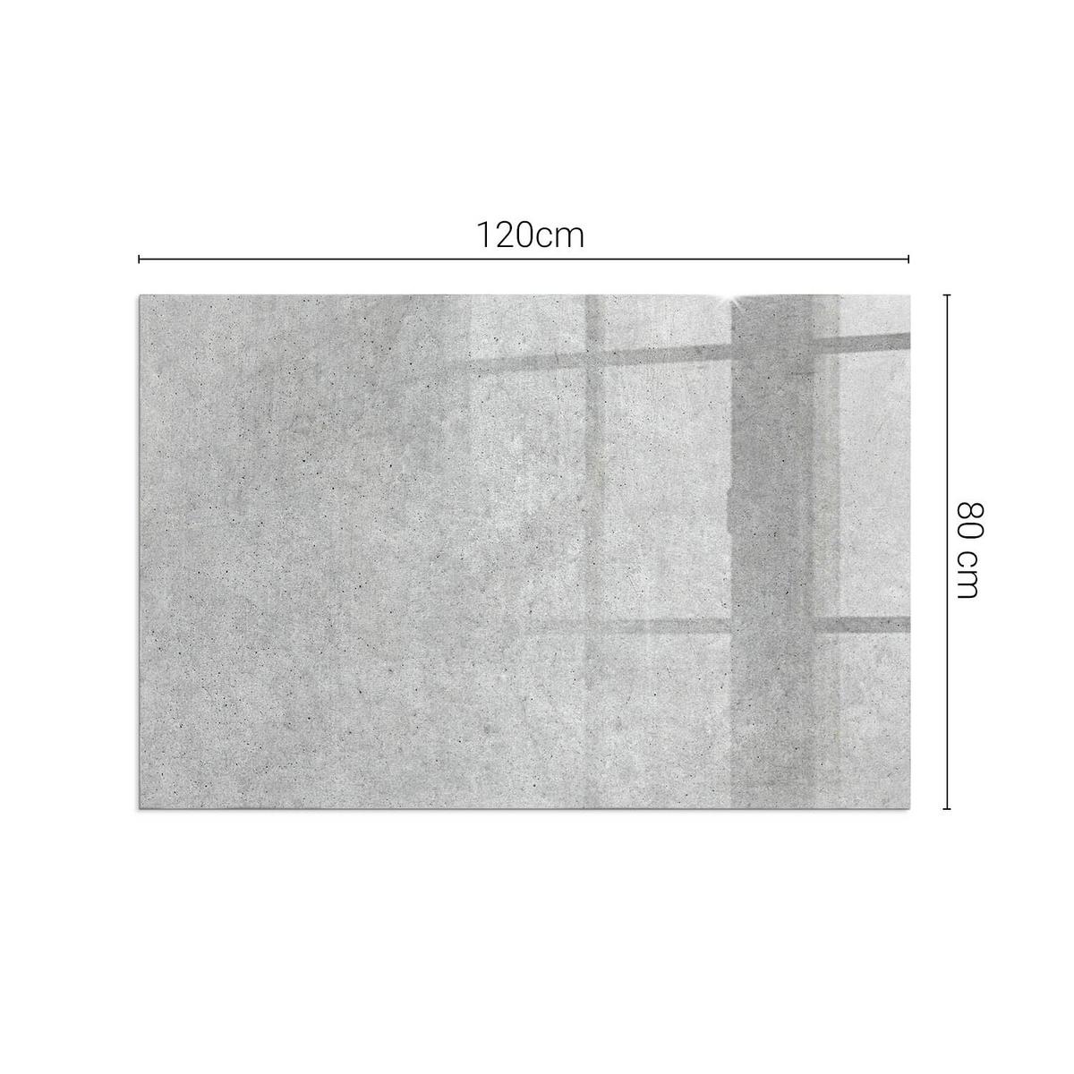 GLASPLATTE für Kamin 120x80 cm - Grau, Glas (120/80/0.4cm) - TULUP