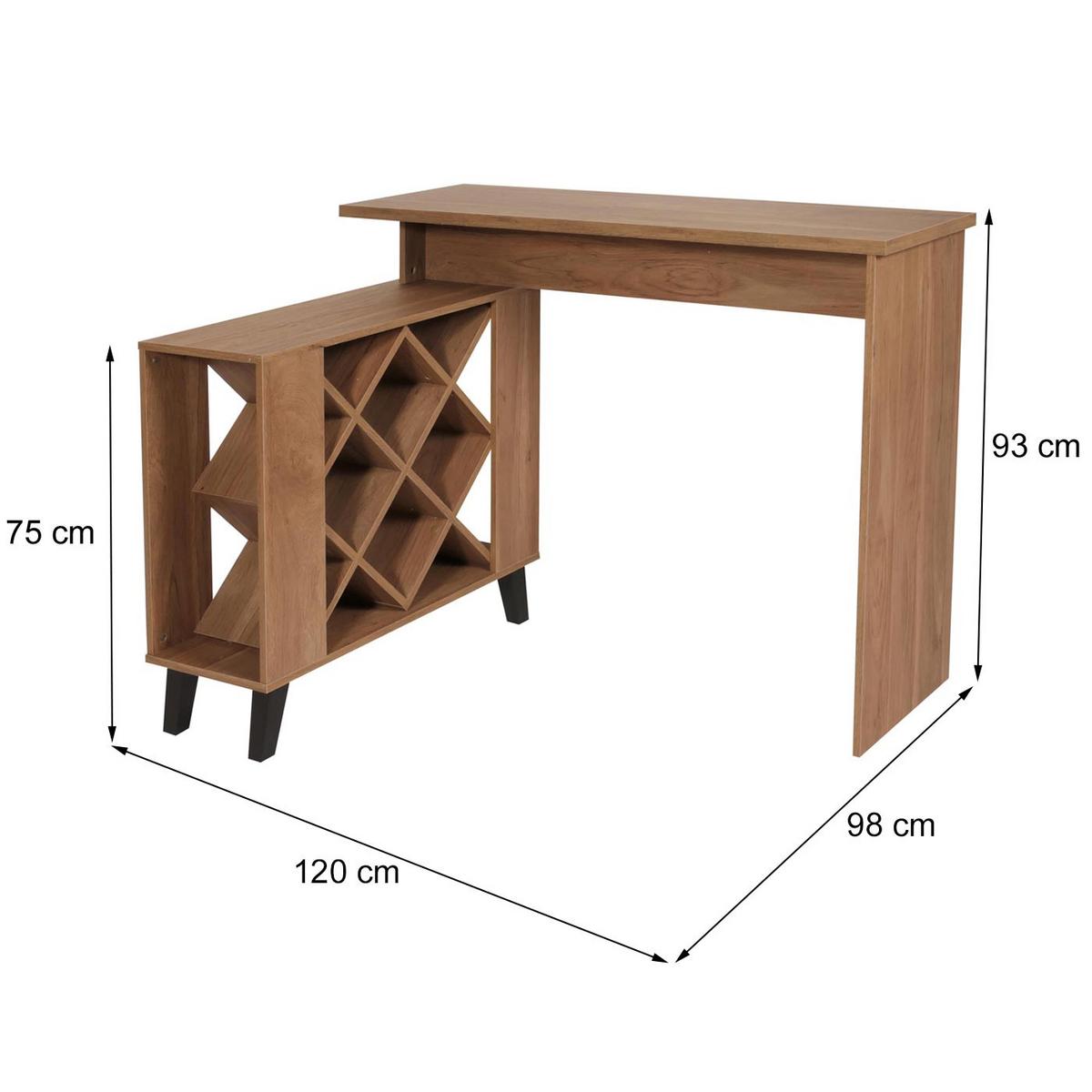 BARTISCH rechteck Braun - Braun, Holz (98/120/93cm) - MCW