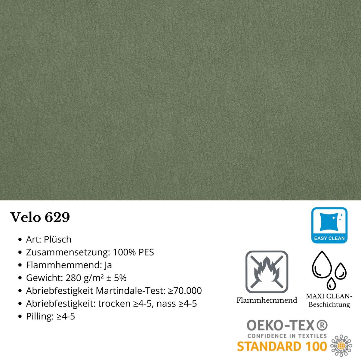 WOHNLANDSCHAFT Draco U grün - Chromfarben/Grün, Textil/Metall (350/85/185cm) - Beautysofa