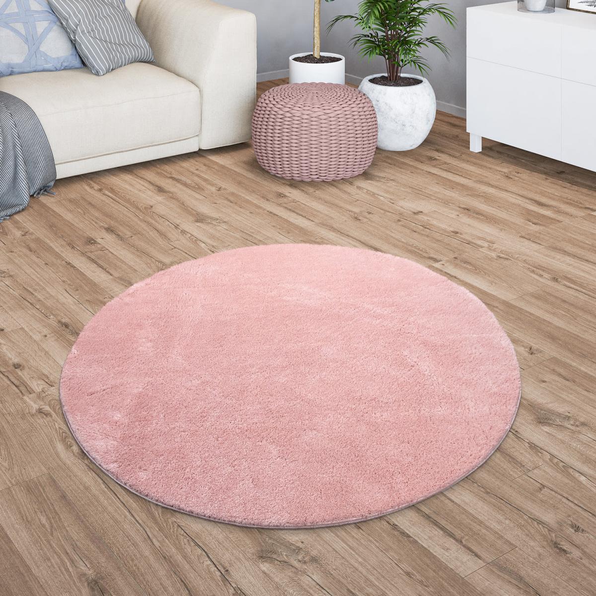 FLACHWEBETEPPICH Rosa Ø 160 cm - Rosa, Kunststoff (160/160cm) - TT Home