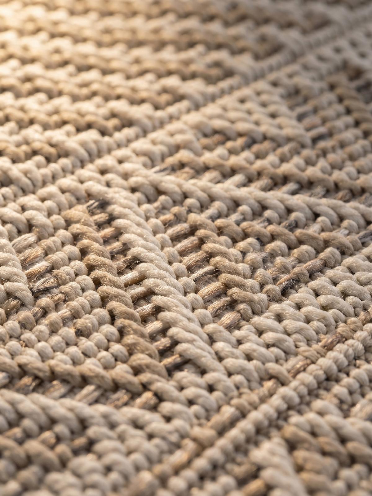 TEPPICH Outdoor VENTOUX in Beige, im Ethno-Stil, Ø 80 cm - Beige, Textil (80/80cm) - KADIMA DESIGN