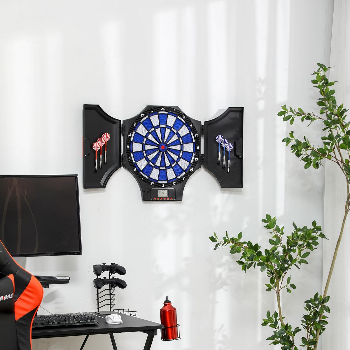ELEKTRONISCHE Dartscheibe - Schwarz, Kunststoff (45/83cm) - SPORTNOW
