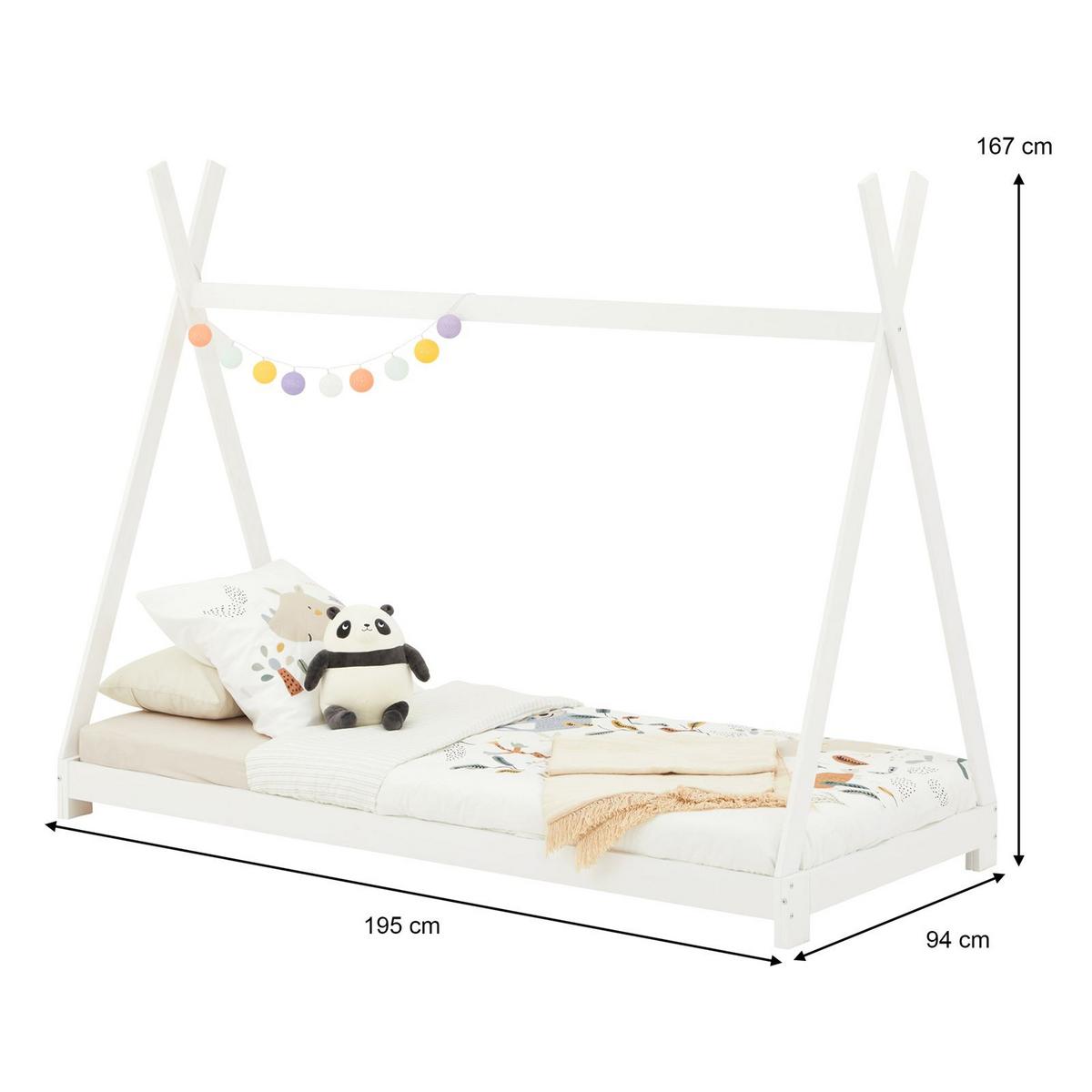 TIPIBETT ELIN 90X190 CM - Weiß, Holz (90/190cm) - IDIMEX