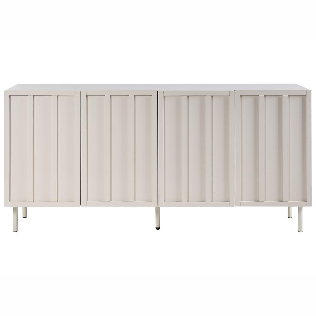 SIDEBOARD Hellbeige Clunes - Beige, Holzwerkstoff (160/75/38cm) - Beliani