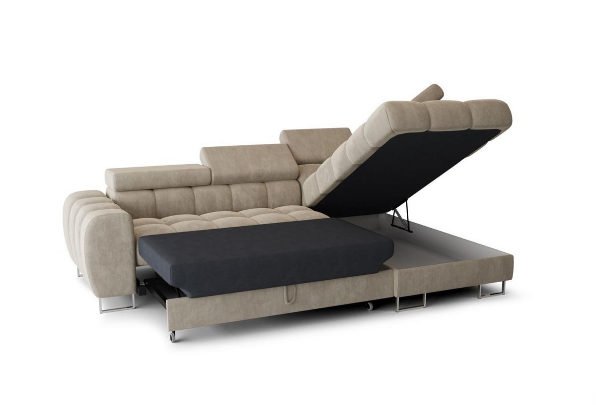 ECKSOFA Bastien Mit Schlaffunktion - Rot, Holzwerkstoff/Textil (260/170cm) - Fun Möbel