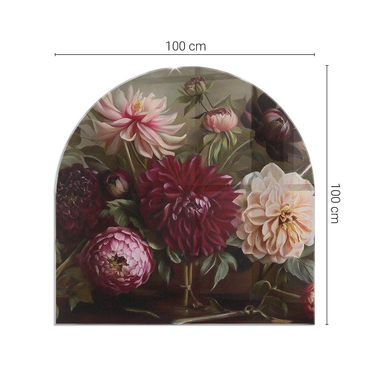 GLASPLATTE für Kamin 100x100 cm - Weinrot, Glas (100/100/0.4cm) - TULUP