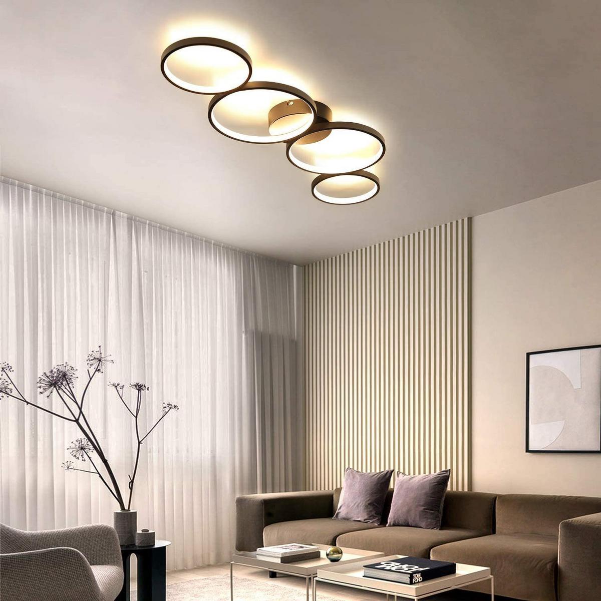 LED-DECKENLEUCHTE Prometheus 51.5/31/6cm - Schwarz, Metall (51.5/31/6cm) - ZMH