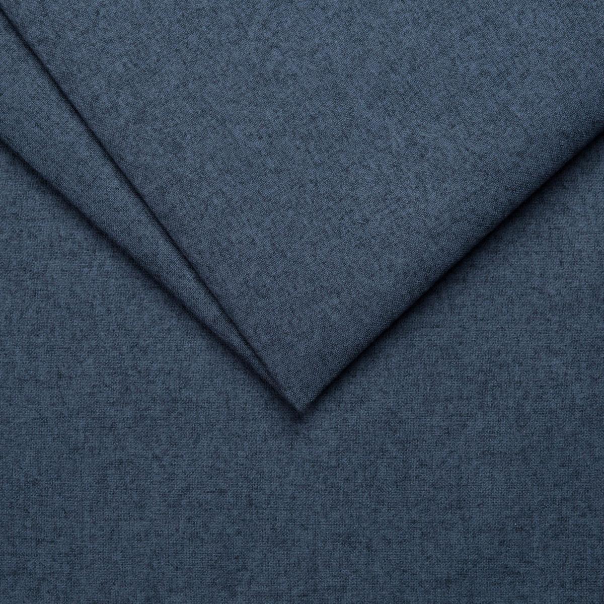 ECKSOFA MIT HOCKER Lorine Mikrofaser Dunkelblau - Hellbraun/Dunkelblau, Buchenholz/Textil (231/161cm) - S-Style Möbel