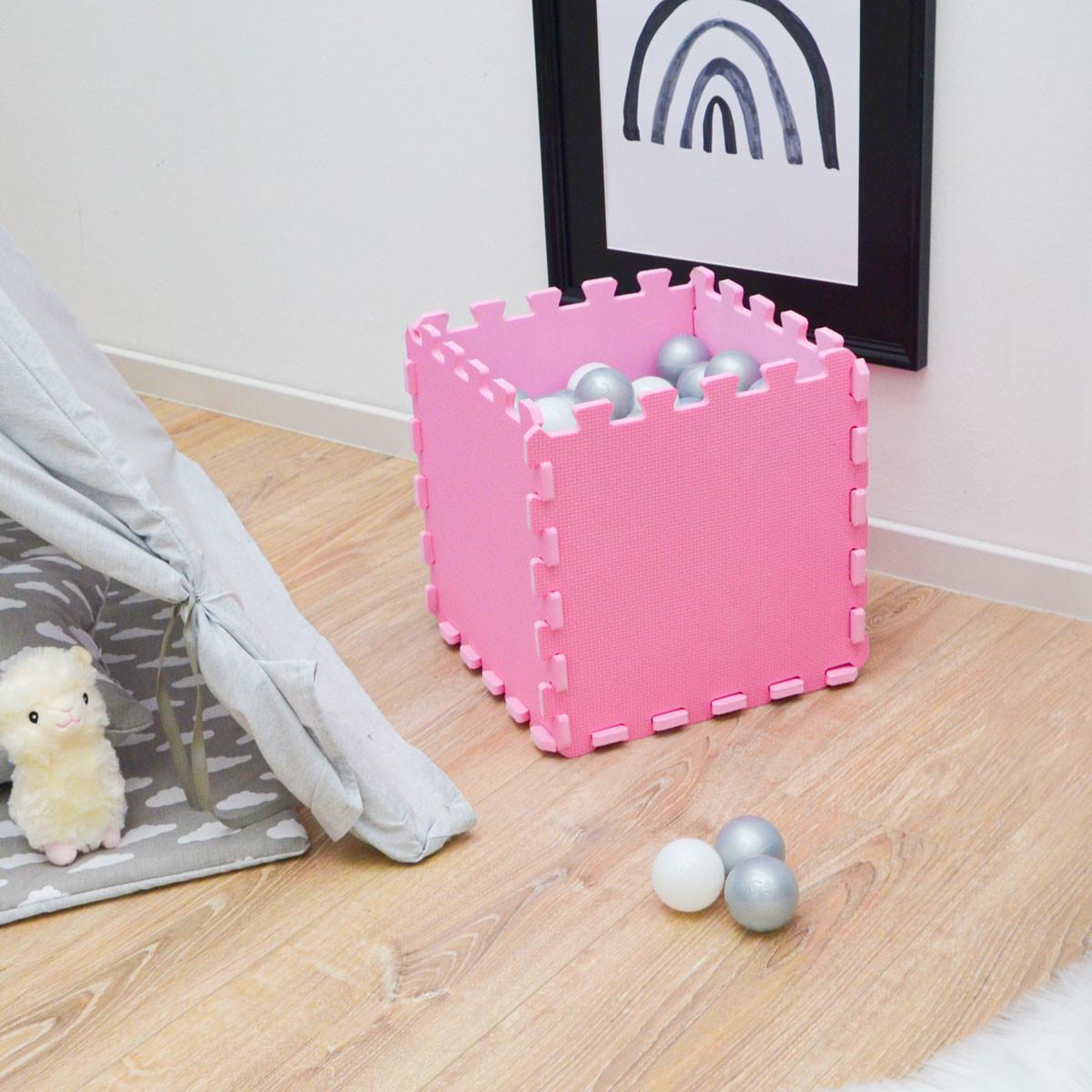 SPIELMATTE ab Null - 90 cm Baby Puzzlematte Pink - Pink, Kunststoff (30/30cm) - Littletom