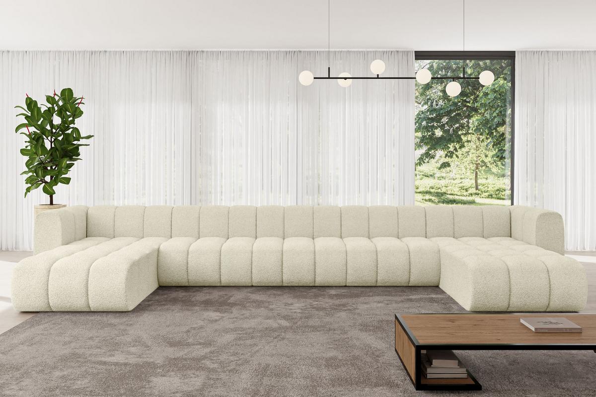 WOHNLANDSCHAFT modulares Sofa Joren-U3 - 501x177x70 cm Beige - Beige, Holzwerkstoff/Textil (501/70/177cm) - ALTDECOR