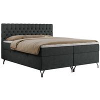 BOXBETT GRIMALDI 200/200 Dunkelgrau Struktur - H3 - Dunkelgrau, Holz/Textil (200/200cm) - MKS