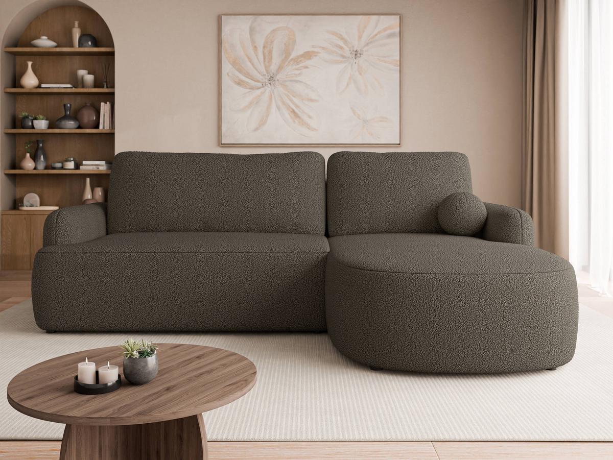 ECKSOFA Loridu Premium, Seite: Rechts - Wengefarben/Schwarz, Holz/Kunststoff (174/250cm) - MIRJAN24