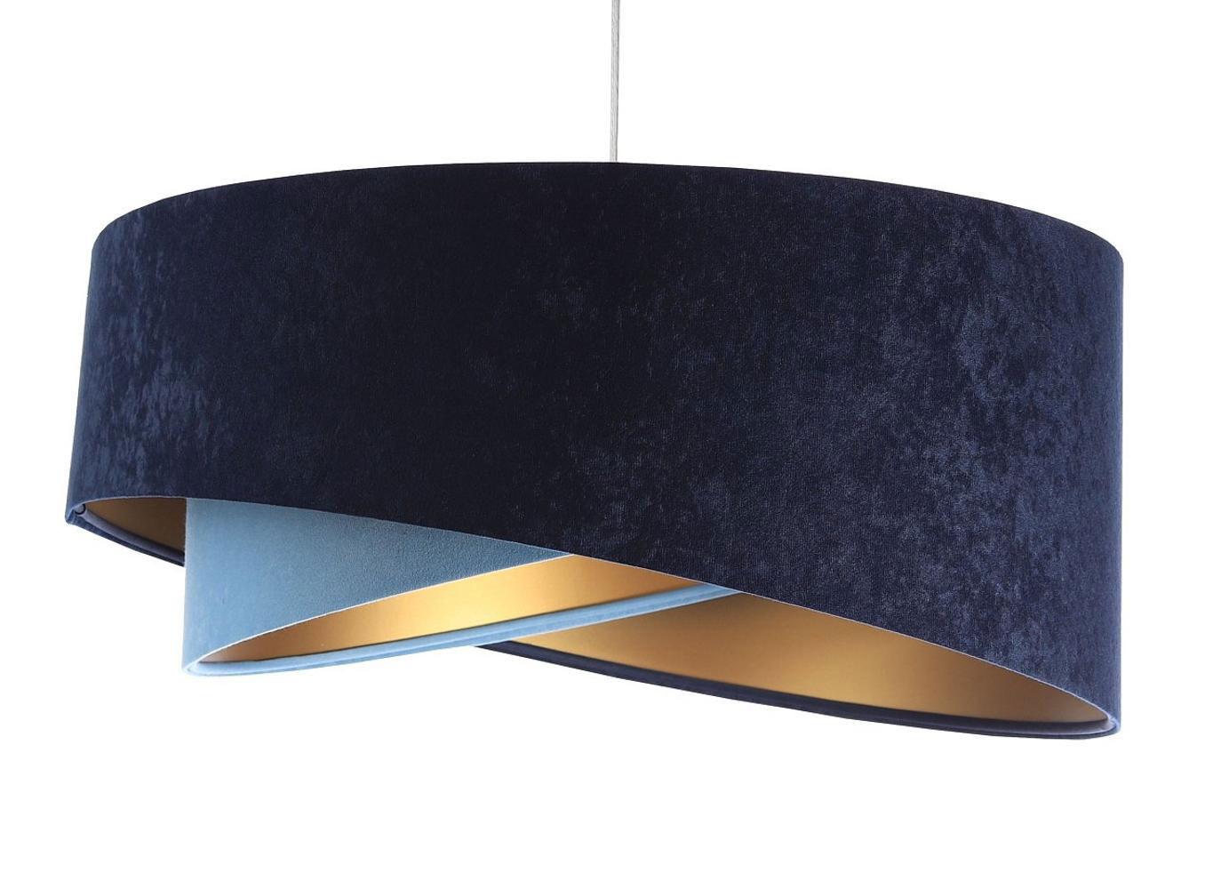 HÄNGELEUCHTE Blau 50/23 cm - Goldfarben, Kunststoff (50/1/23cm) - ONZENO