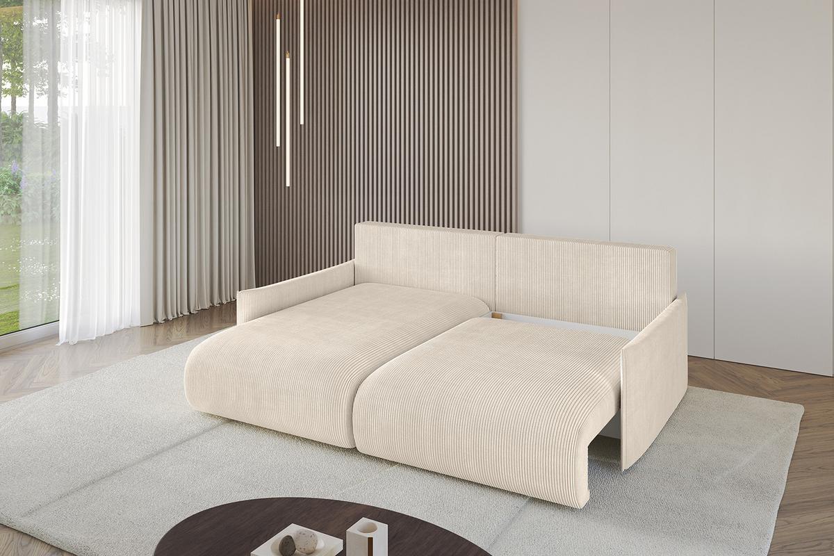 ECKSOFA Ottomane links ONESK-L -v1 216x177x72 Beige Cord - Beige, Holzwerkstoff/Kunststoff (216/177cm) - ALTDECOR