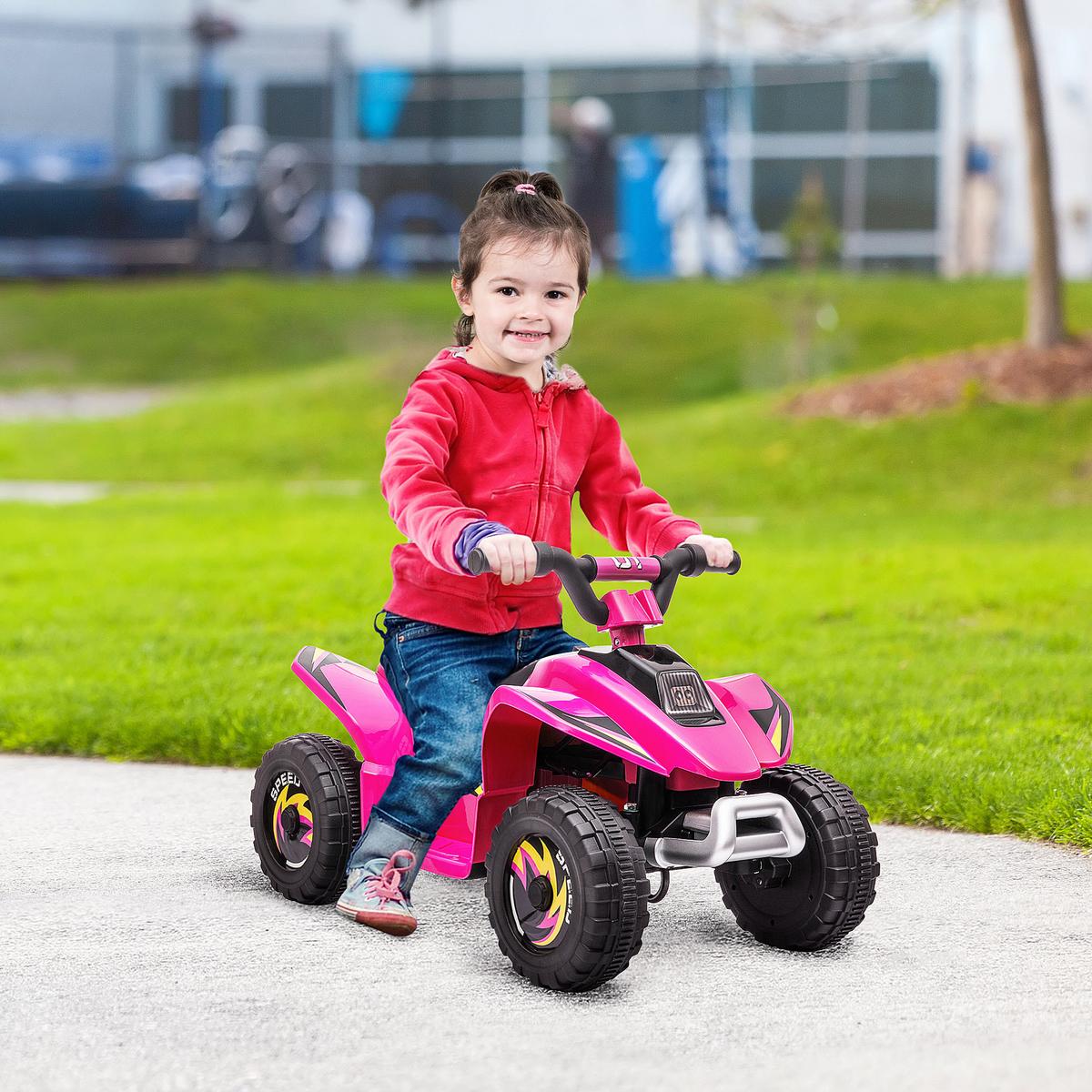 KINDER-ELEKTRO-QUAD Kunststoff Metall Rosa - Rosa, Kunststoff (72/40/45.5cm) - HOMCOM